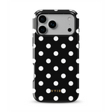 Classic Polka Dots, Black Noir - Tough Funda MagSafe para iPhone