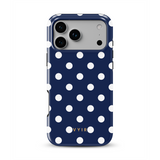 Classic Polka Dots, Old Money Azul - Tough Funda MagSafe para iPhone
