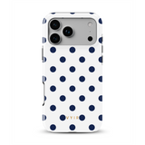 Classic Polka Dots, Sailor Blue - Tough Funda MagSafe para iPhone