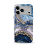 Golden Luxe Marble Azul - Tough MagSafe Funda para móvil iPhone