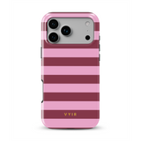 Horizontal Stripes, Candy Pink - Tough Funda para móvil