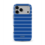 Horizontal Stripes, Azul Mediterráneo - Tough Funda MagSafe para iPhone