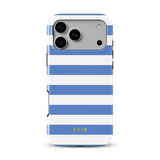 Horizontal Stripes, Azul parisino - Tough Funda MagSafe para iPhone