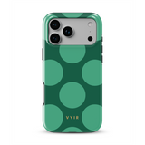 Large Polka Dots, Verde esmeralda - Tough Funda MagSafe para iPhone