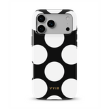 Large Polka Dots, Brillo negro - Tough Funda MagSafe para iPhone