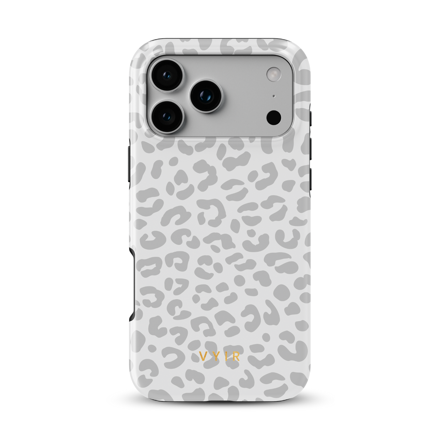Leopard Elegance Grey - Shockproof MagSafe iPhone Case - VYIR