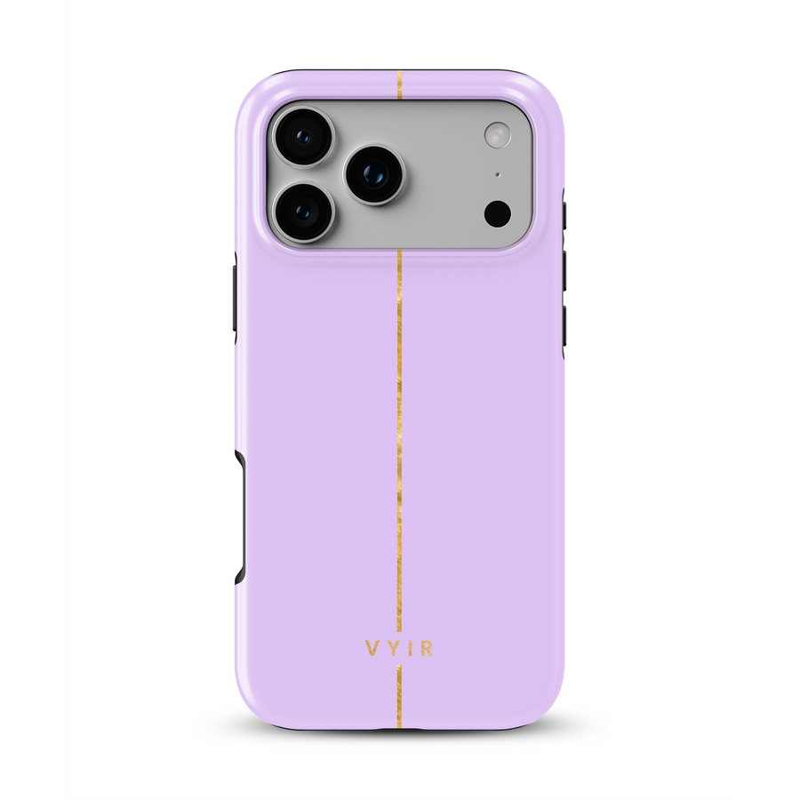 VYIR Signature Golden Line, Morado lavanda - Tough Funda MagSafe para iPhone