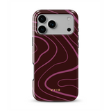 Swirl Lines, Borgoña - Tough Funda MagSafe para iPhone