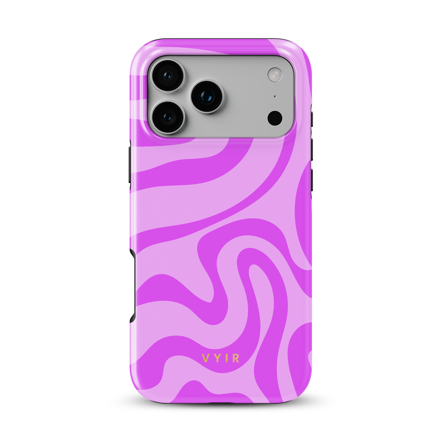 Swirl Lines, Light Pink - Shockproof Phone Case - VYIR
