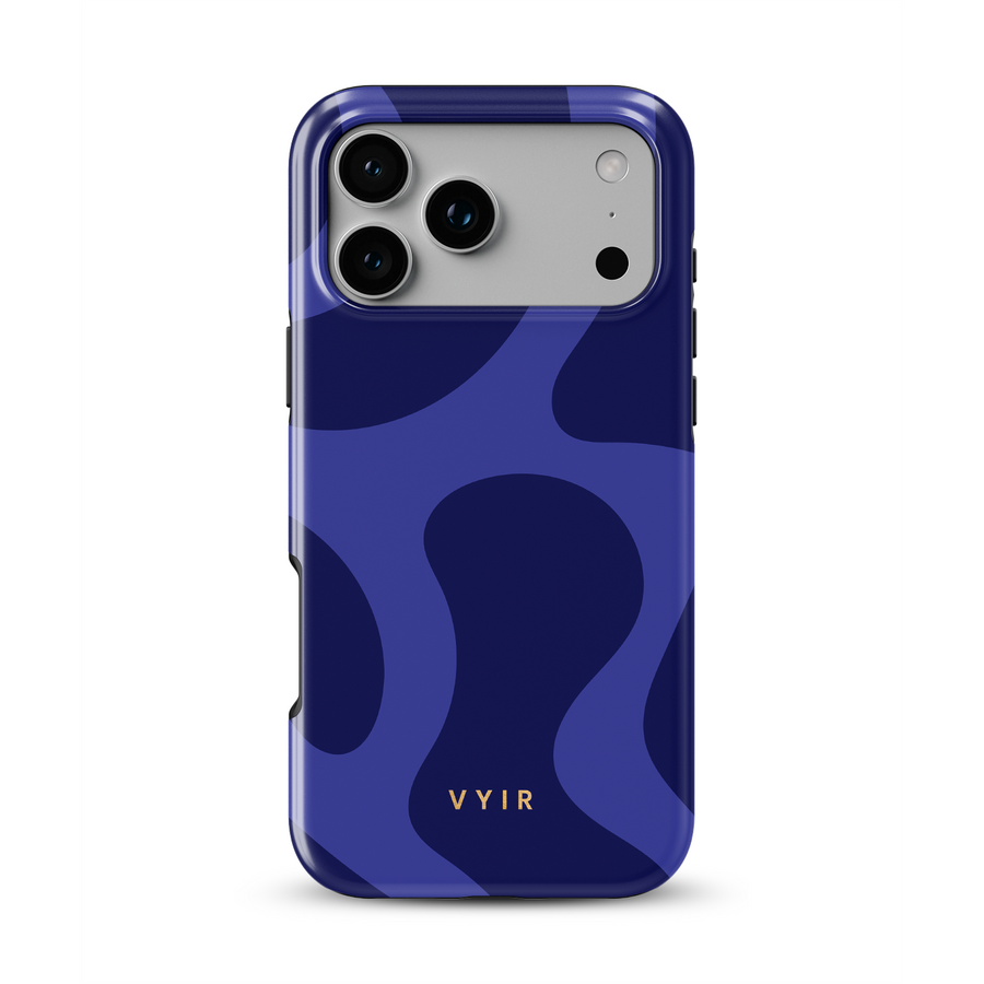 Swirl Lines, Azul marino - Tough Funda MagSafe para iPhone