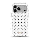 Tiny Polka Dots, Negro y Blanco - Tough Funda MagSafe para iPhone