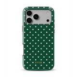 Tiny Polka Dots, Verde bosque - Tough Funda MagSafe para iPhone