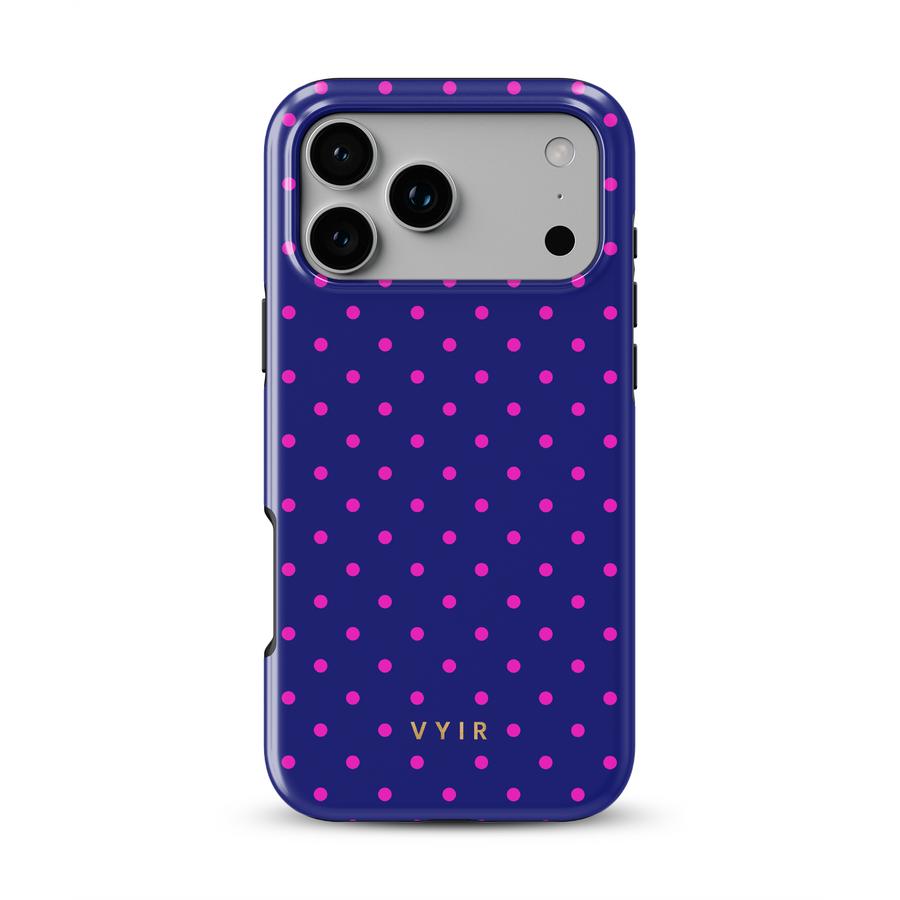 Tiny Polka Dots, Rosa medianoche - Tough Funda MagSafe para iPhone