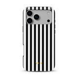 Vertical Stripes, Blanco y negro - Tough Funda MagSafe para iPhone