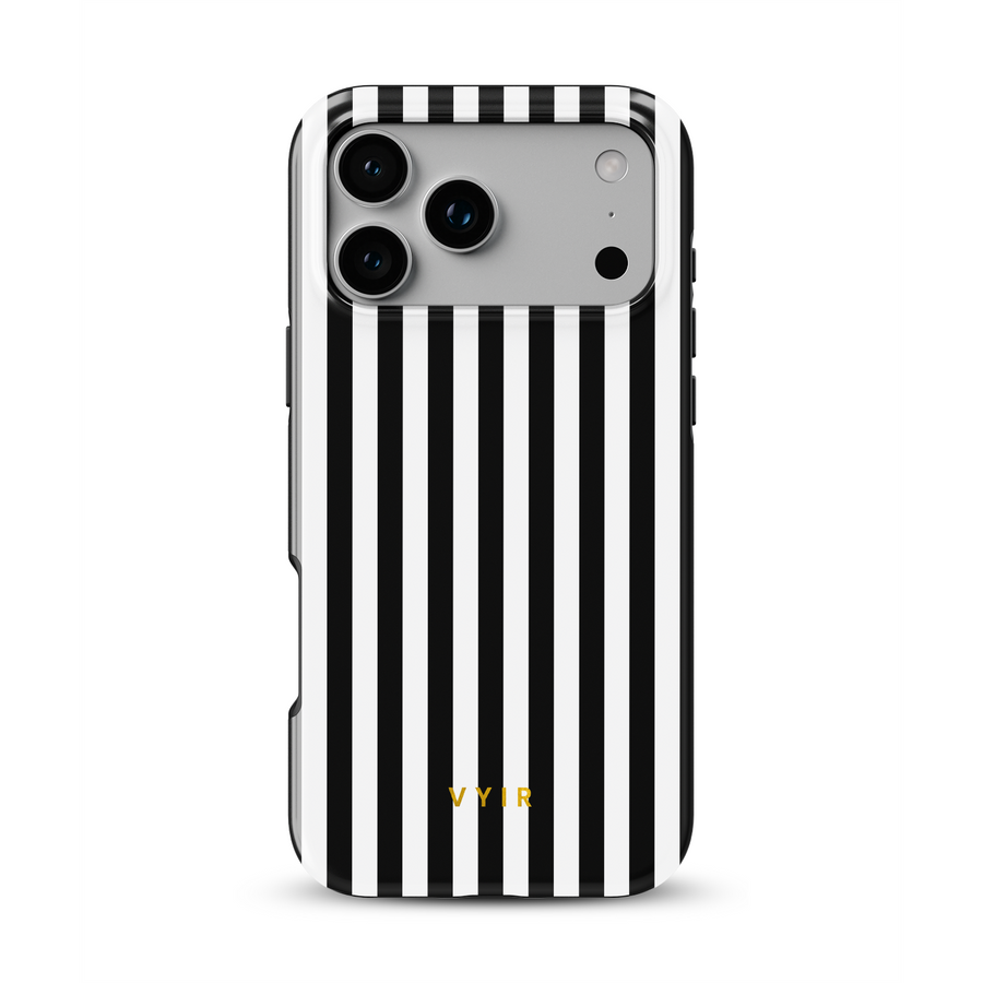 Vertical Stripes, Blanco y negro - Tough Funda MagSafe para iPhone