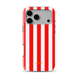 Vertical Stripes, Red Silk - Tough Funda MagSafe para iPhone