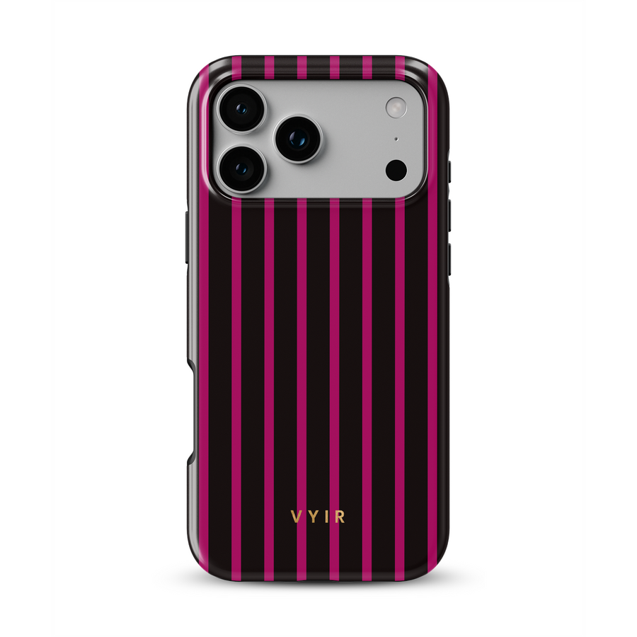 Vertical Stripes, Rojo vino - Tough Funda MagSafe para iPhone