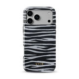 Zebra Gleam Silver - Tough Funda MagSafe para iPhone