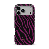 Zebra Luxe, Burdeos - Funda MagSafe Tough para iPhone