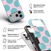 Big Polka Dots, Cotton Candy - Shockproof iPhone Case - VYIR