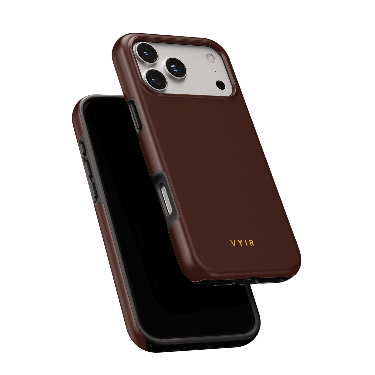 VYIR Signature Solid Colors, Chocolate Brown - Shockproof Phone Case - VYIR