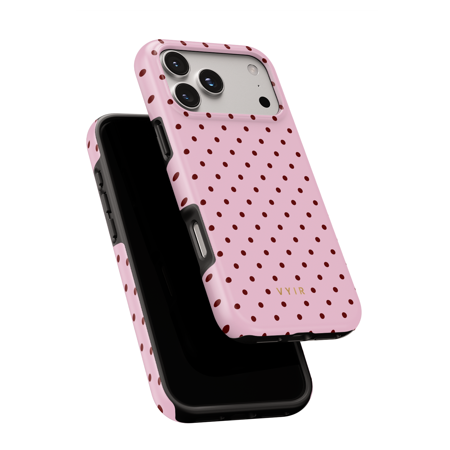 Tiny Polka Dots, Candy Pink - Shockproof Phone Case - VYIR