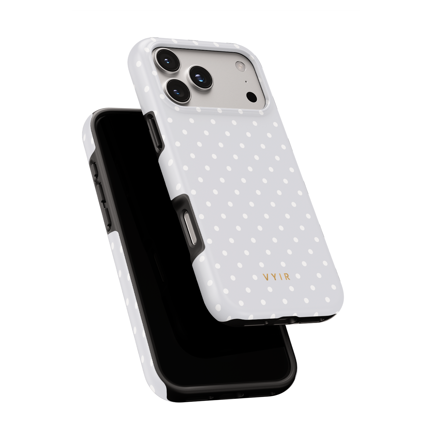Tiny Polka Dots, Pearl White - Shockproof MagSafe iPhone Case - VYIR