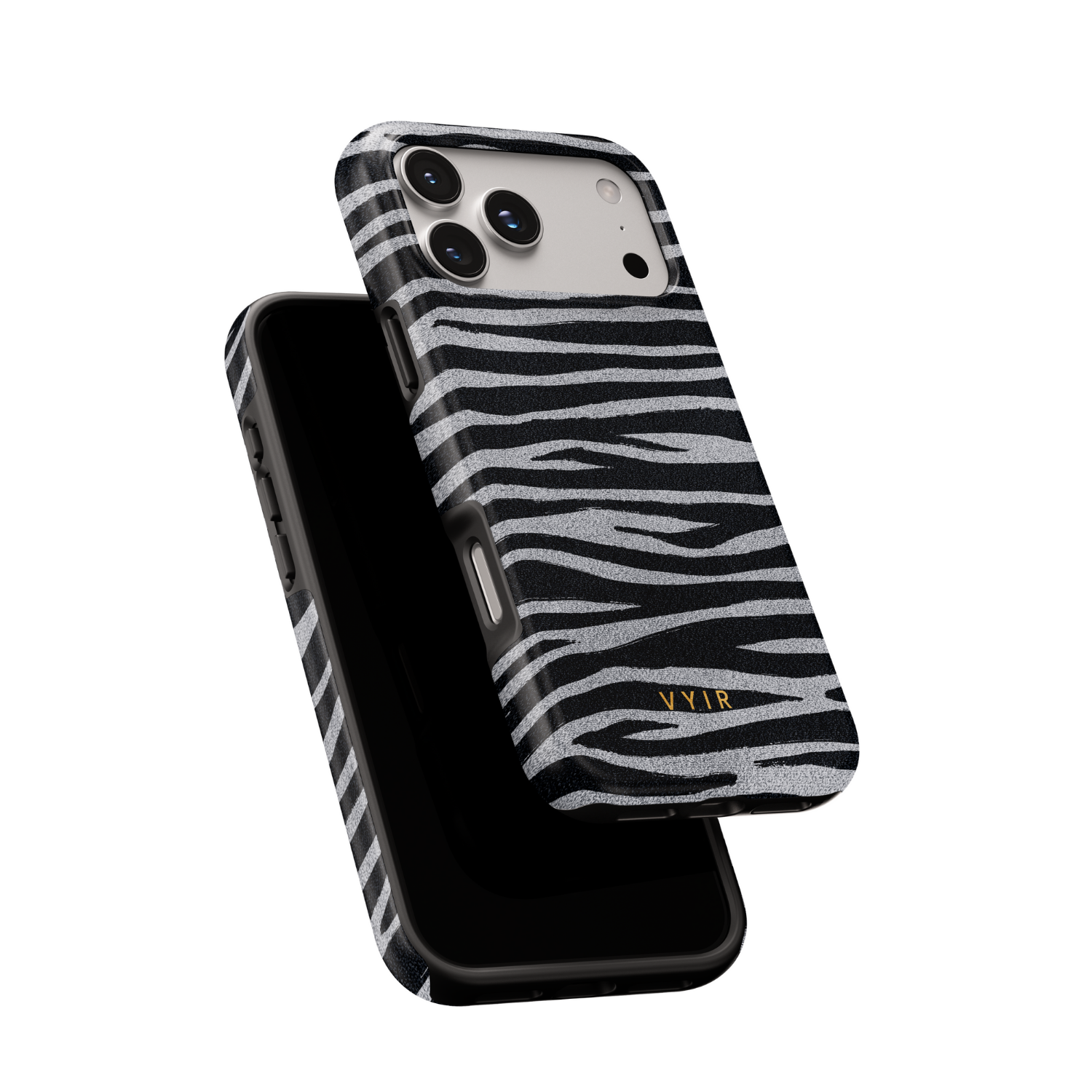Zebra Gleam Silver - Shockproof MagSafe iPhone Case - VYIR