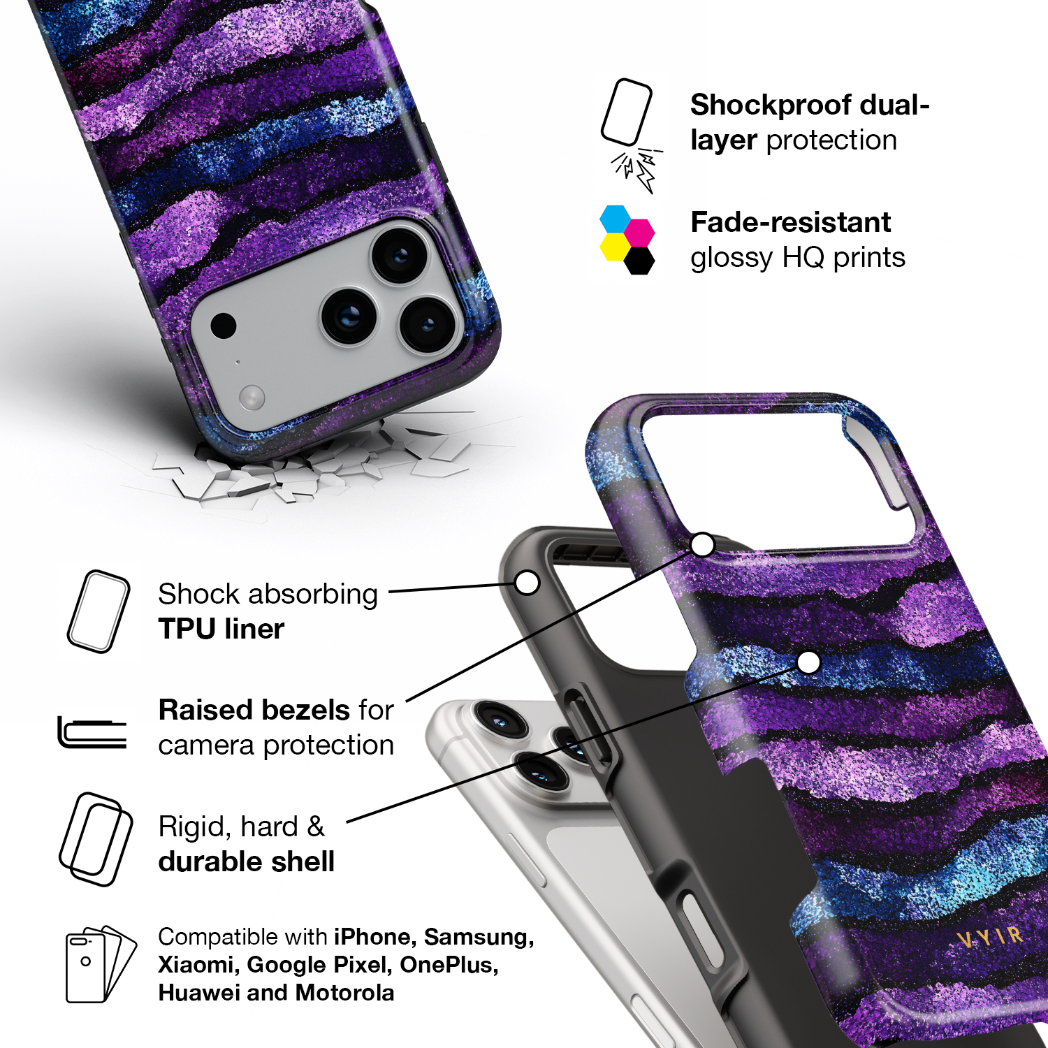 Cosmic Shimmer - Shockproof Phone Case - VYIR
