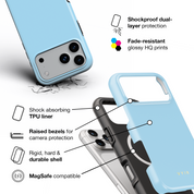 VYIR Signature Solid Colors, Light Blue - Shockproof MagSafe iPhone Case - VYIR