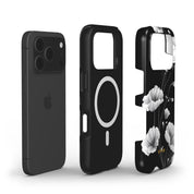 Elegant Inked Blossoms - Shockproof MagSafe iPhone Case - VYIR