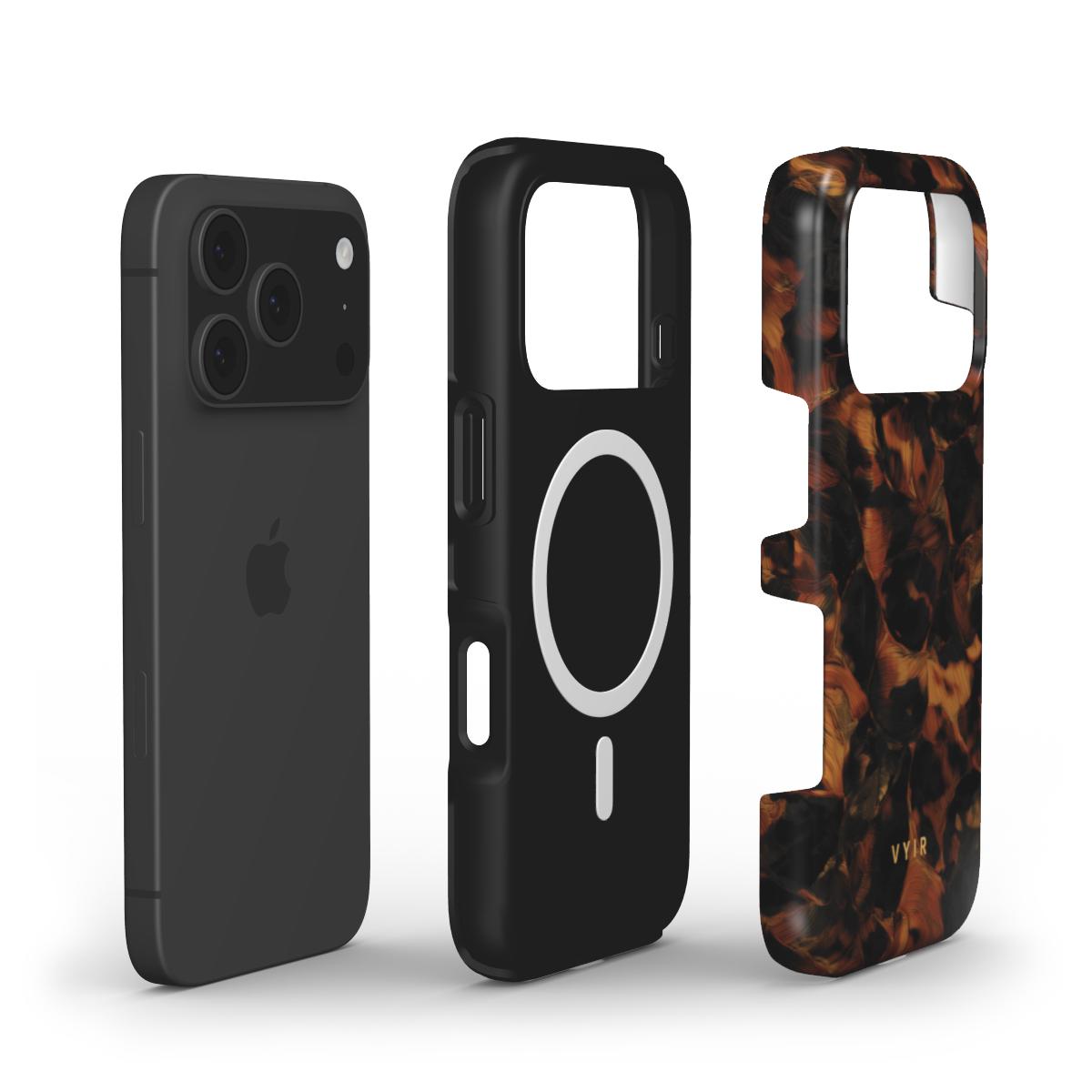 Tortoiseshell, Golden Brown - Shockproof MagSafe iPhone Case - VYIR