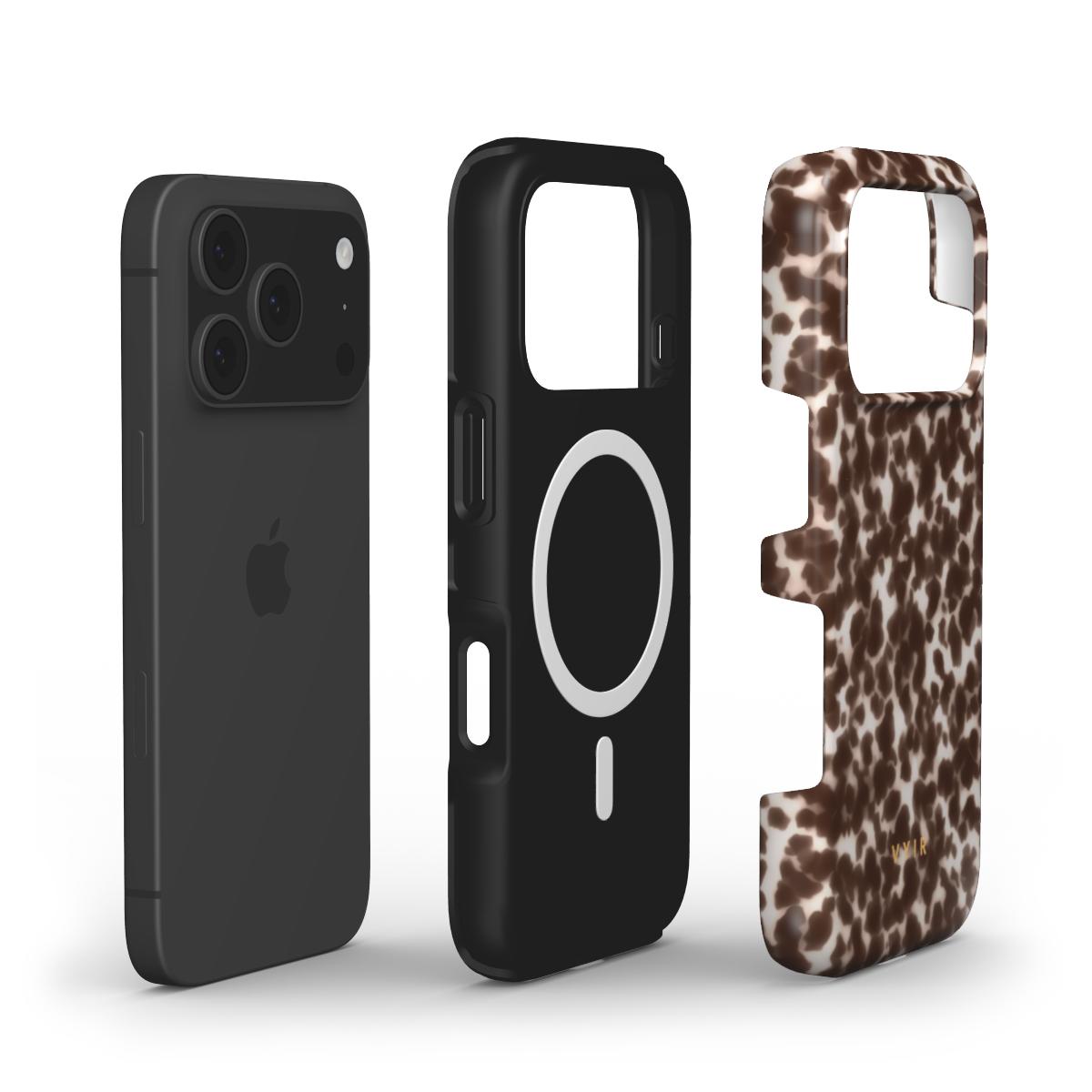 Tortoiseshell, Mocha - Shockproof MagSafe iPhone Case - VYIR