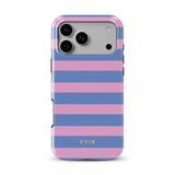 Horizontal Stripes, Sueño de azul vinca - Tough Funda MagSafe para iPhone