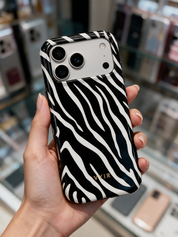 Zebra Luxe, Negro y blanco - Funda MagSafe Tough para iPhone