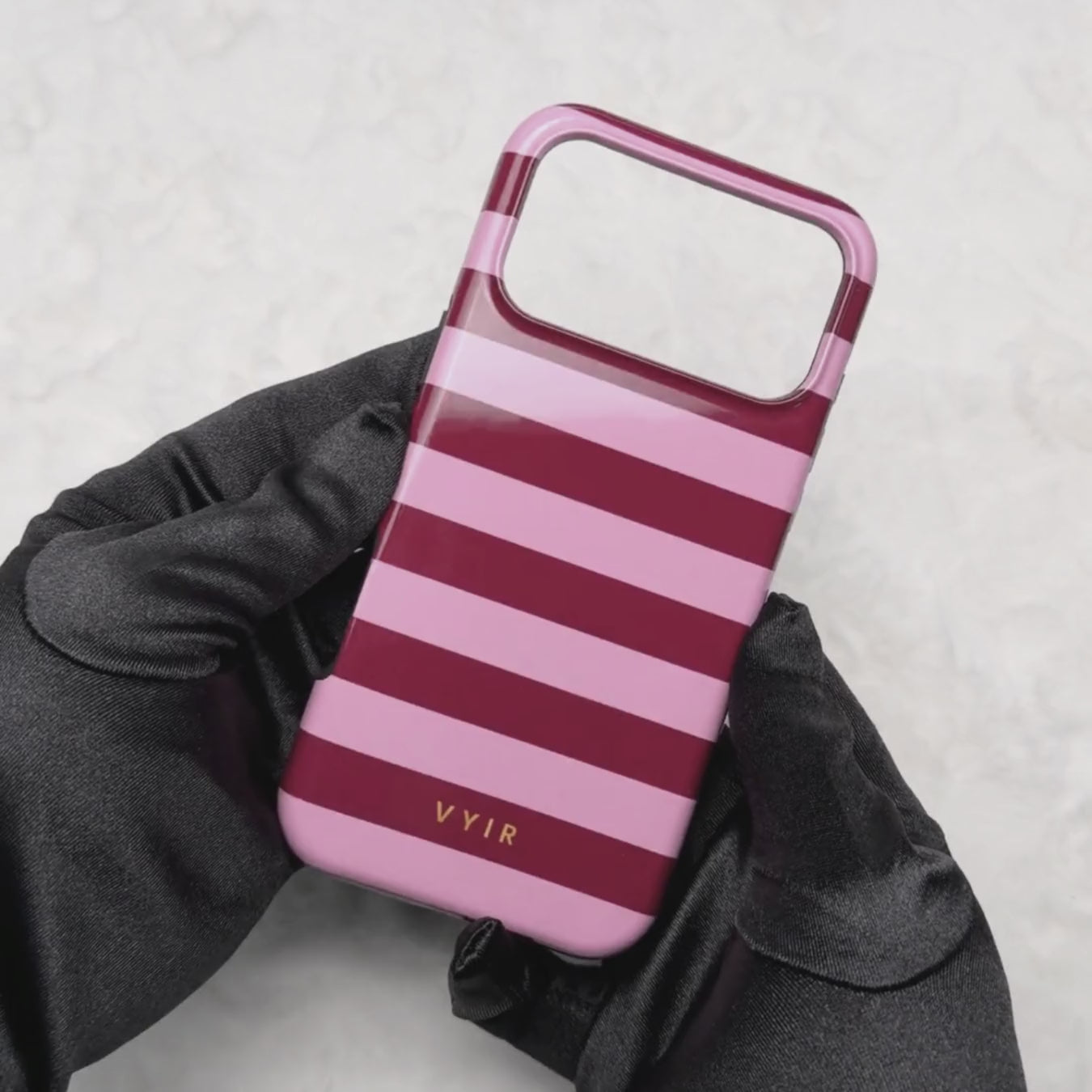 Horizontal Stripes, Candy Pink - Tough Funda para móvil
