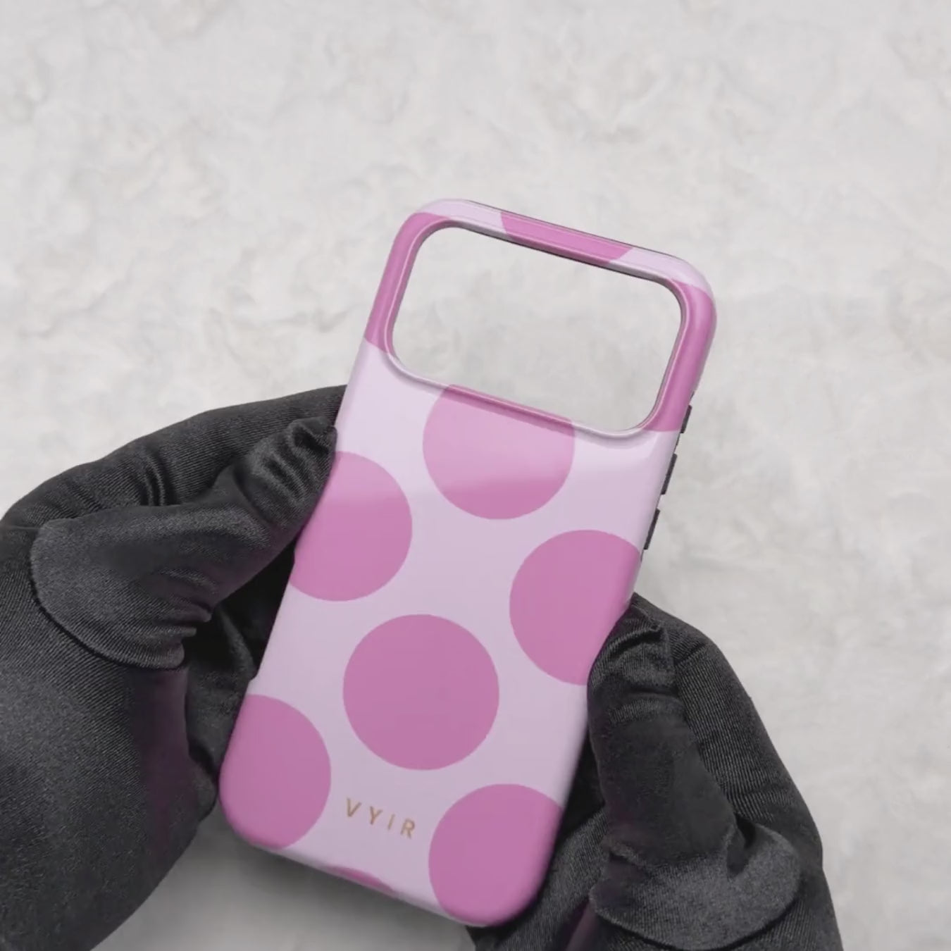 Large Polka Dots, Rosa burbujeante - Tough Funda para móvil