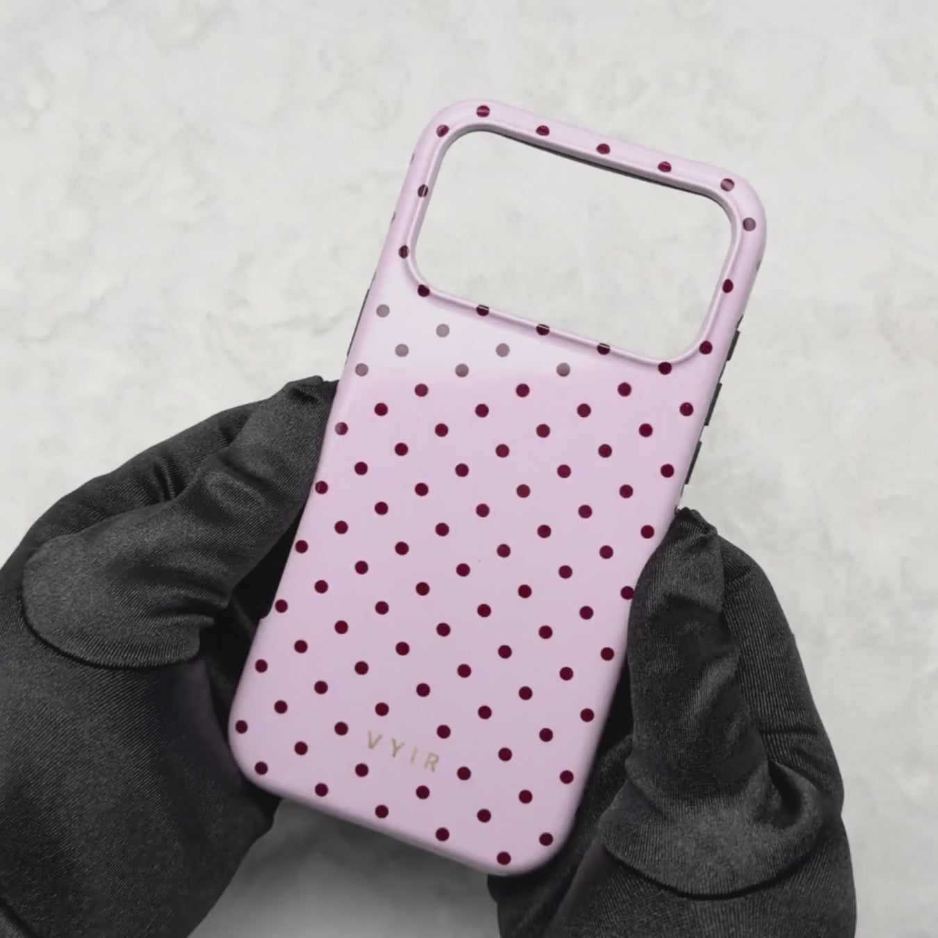 Tiny Polka Dots, Rosa caramelo - Tough Funda para móvil