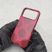 Large Polka Dots, Rojo carmesí - Tough Funda para móvil