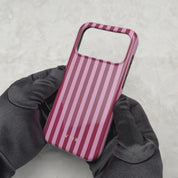Vertical Stripes, Rosa caramelo - Tough Funda para móvil