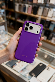 VYIR Signature Solid Colors, Morado - Tough MagSafe Funda para móvil